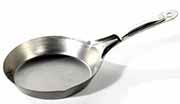 Size Option: 6, Dimensions: Depth: 6 - Height: 11.75 - Width: 1.3 . Jacob Bromwell's long handle frying pans have graced the hearths and campfires of America for well over 190 years. The long handles keep fingers cool. So whether you use them on your Range at Home or Home on the Range, you are sure to like Jacob Bromwell's Frontier Frying Pans. Single frying pan Made of Steel, Made in the USA . Scrub with warm soap and water. Lifetime warranty. 
