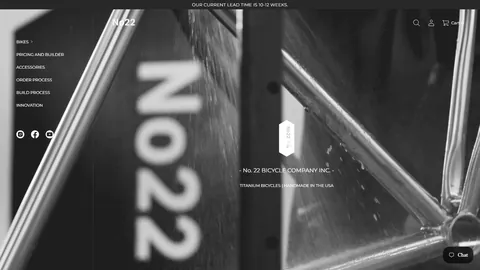 Preview of the No. 22 Bicycle Company website