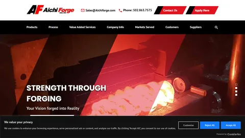 Preview of the Aichi Forge USA website