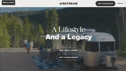 Preview of the Airstream website