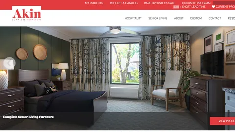 Preview of the Akin Furniture website
