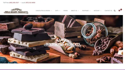 Preview of the Alaska Wild Berry Products website