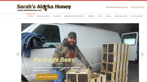 Preview of the Sarah's Alaska Honey website
