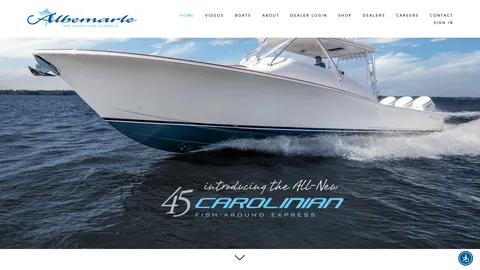 Preview of the Albemarle Boats website