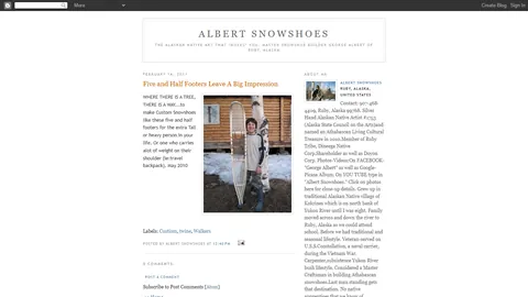 Preview of the George Albert Snowshoes website