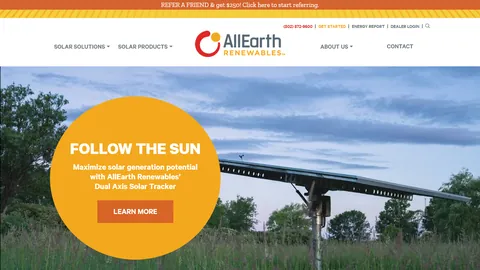Preview of the AllEarth Renewables website