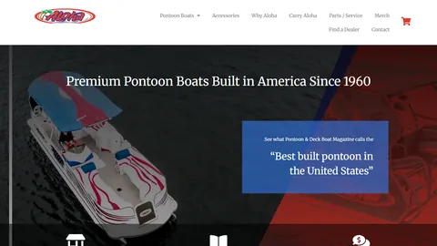 Preview of the Aloha Pontoons website