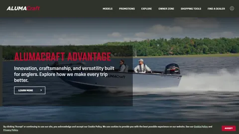 Preview of the Alumacraft website