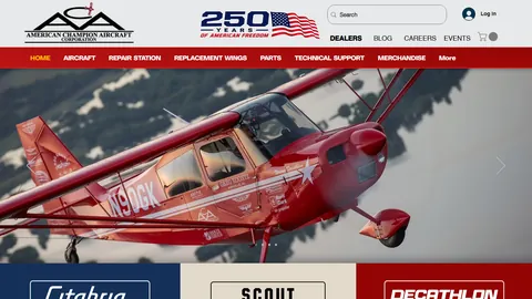 Preview of the American Champion Aircraft website