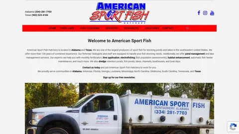 Preview of the American Sport Fish Hatchery website