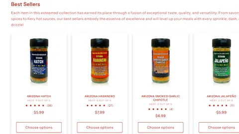 Preview of the Anthony Spices website