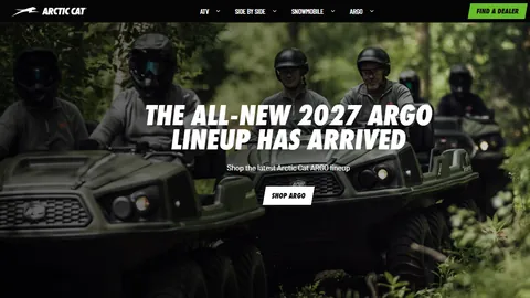 Preview of the Arctic Cat website