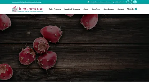 Preview of the Arizona Cactus Ranch website