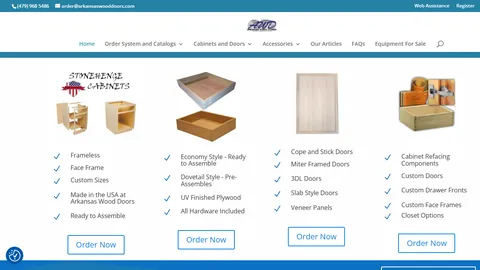 Preview of the Arkansas Wood Doors website