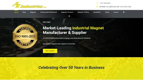 Preview of the AZ Industries website