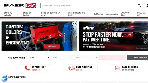 Preview of the Baer Brakes website