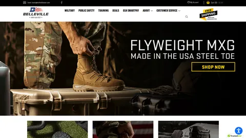 Preview of the Belleville Boot website