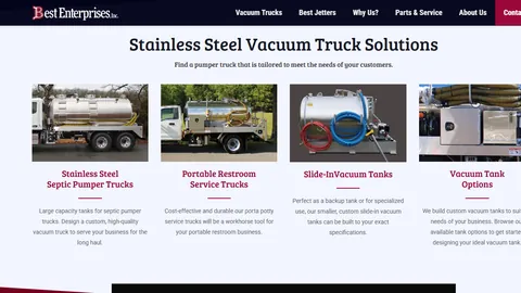 Preview of the Best Enterprises website