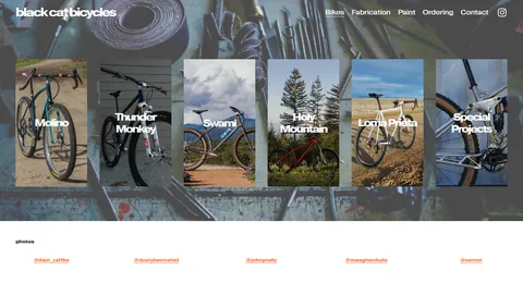 Preview of the Black Cat Bicycles website