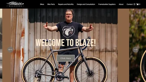 Preview of the Blaze Bicycles website