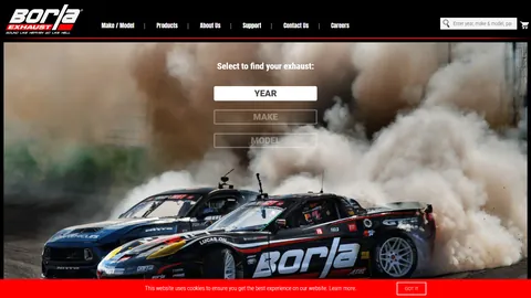 Preview of the Borla website