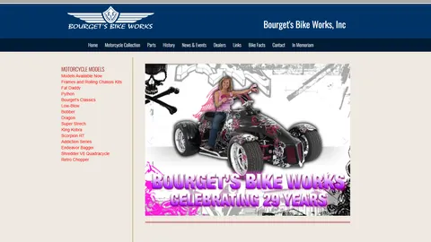 Preview of the Bourget's Bike Works website