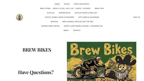 Preview of the BREW Bikes website