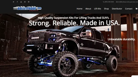 Preview of the BulletProof Suspension website