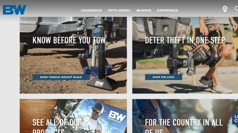 Preview of the B&W Trailer Hitches website