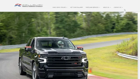 Preview of the Callaway Cars website