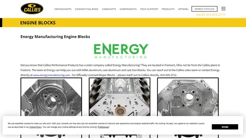 Preview of the Callies website