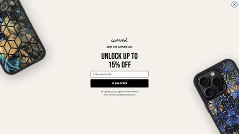 Preview of the Carved website