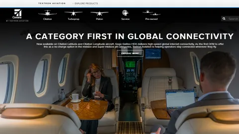 Preview of the Cessna website
