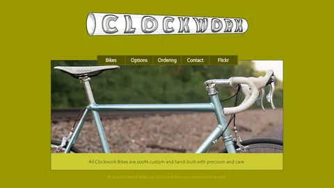 Preview of the Clockwork Bikes website
