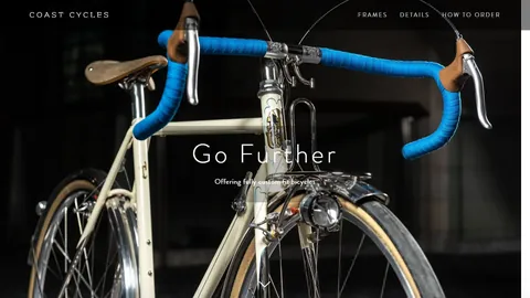 Preview of the Coast Cycles website