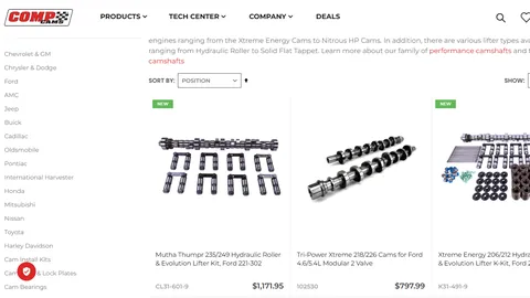 Preview of the COMP Cams website