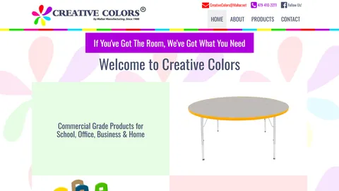 Preview of the Creative Colors (Mahar Manufacturing) website