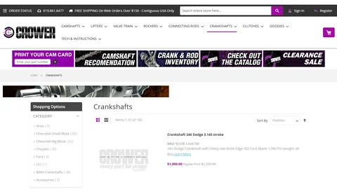 Preview of the Crower website