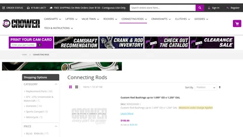 Preview of the Crower website