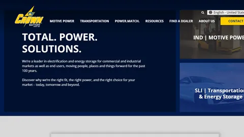 Preview of the Crown Battery website
