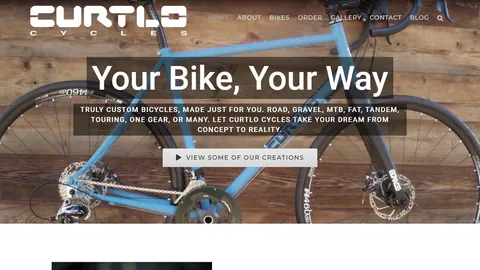 Preview of the Curtlo Cycles website