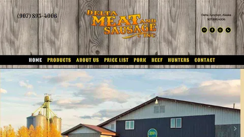 Preview of the Delta Meat and Sausage Co. website