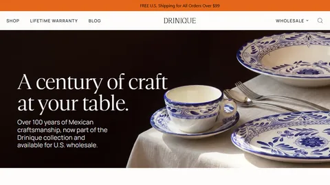 Preview of the Drinique website
