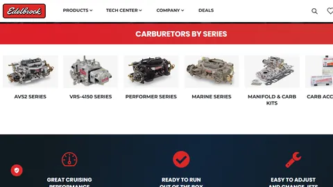 Preview of the Edelbrock website