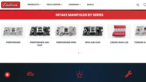 Preview of the Edelbrock website