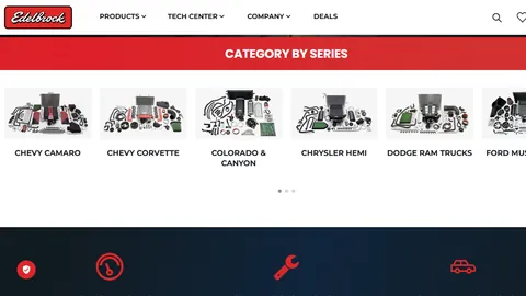 Preview of the Edelbrock website