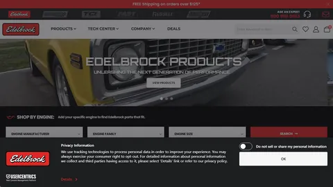 Preview of the Edelbrock website
