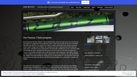 Preview of the Edoz Bicycles website