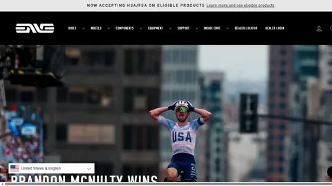 Preview of the ENVE website