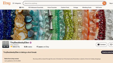 Preview of the TinyBaubles by Ellen website